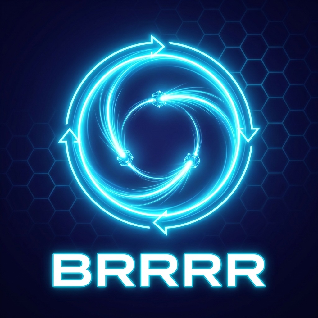 Glowing feedback loop concept illustration showing continuous high-speed iteration