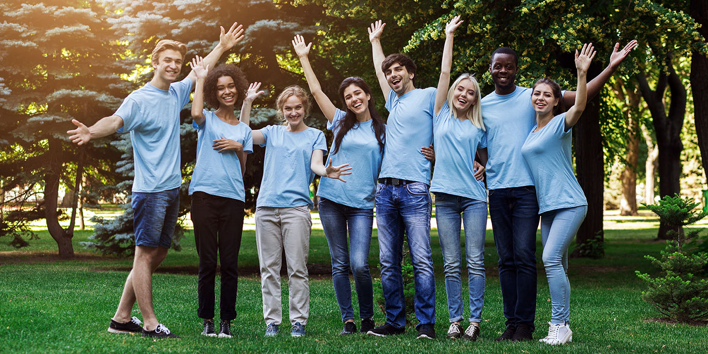 Happy Volunteers Excited to take on Work Tasks