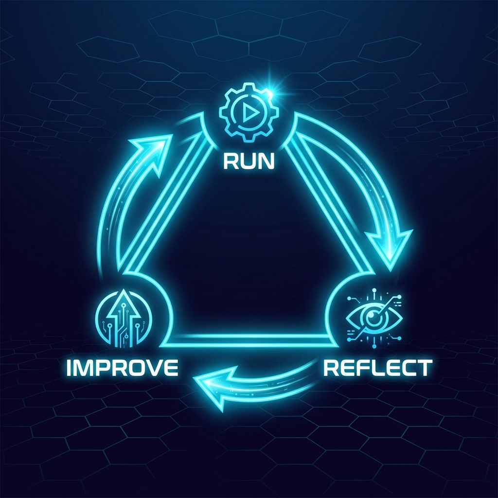 Self-improving code cycle: Run, Reflect, Improve - a continuous feedback loop